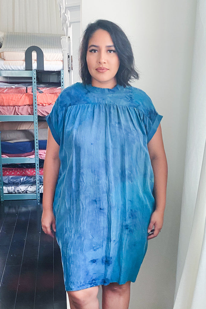 Simone Dress Hand Dyed Celadon