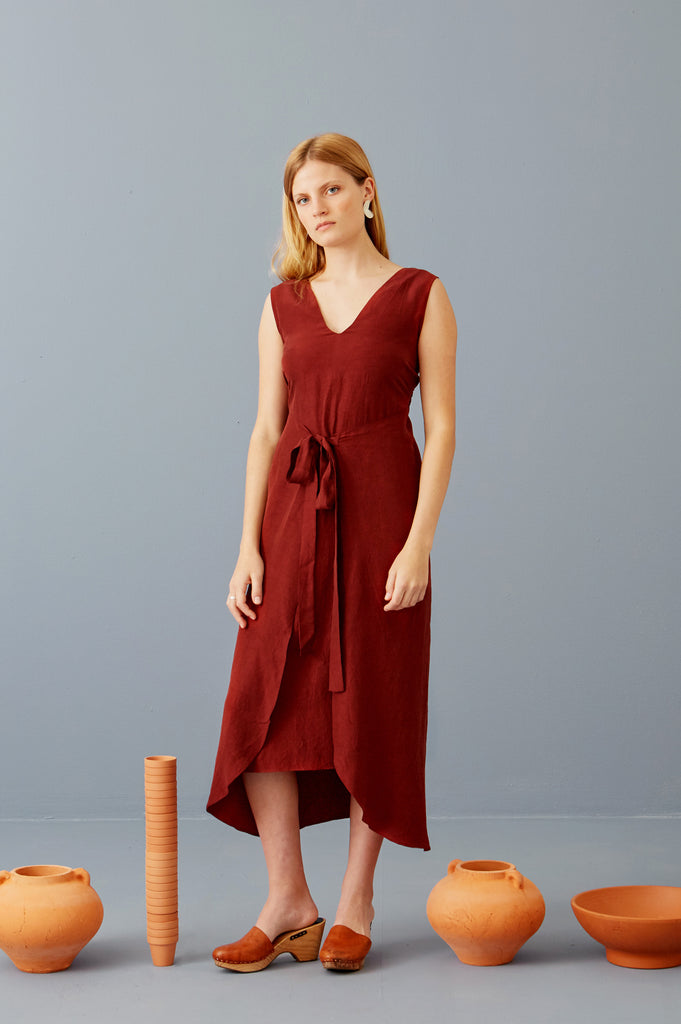 Riviera Wrap Dress in Marsala Riviera Wrap Dress in Marsala